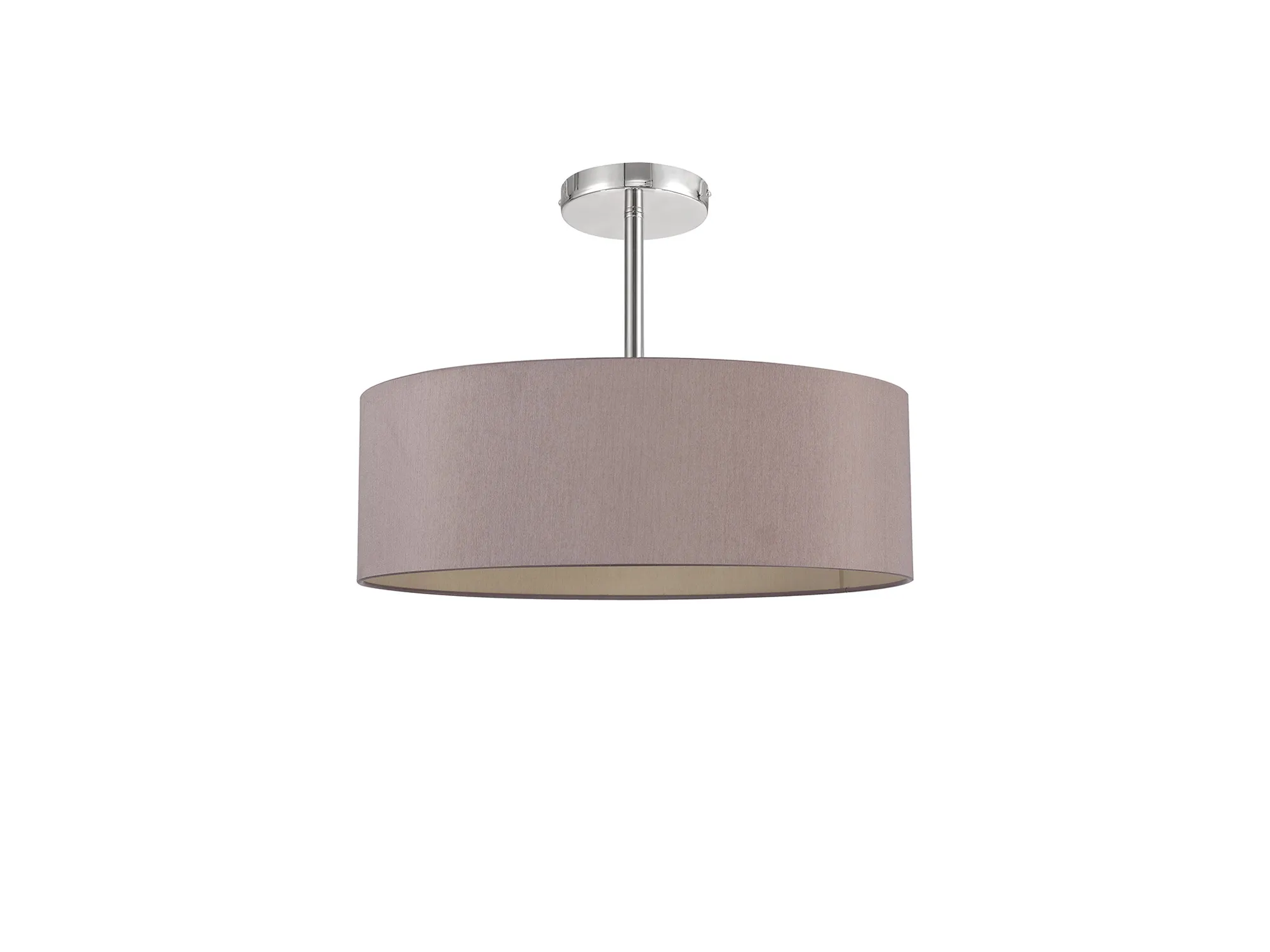 Baymont 45cm Semi Flush 5 Light Polished Chrome, Taupe DK0724  Deco Baymont CH TA